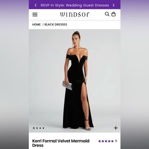 Black Windsor silk formal dress